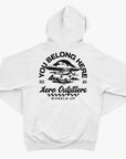Aero Outfitters- Wheels Up White Hoodie