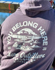 Aero Outfitters- Wheels Up Plum Hoodie